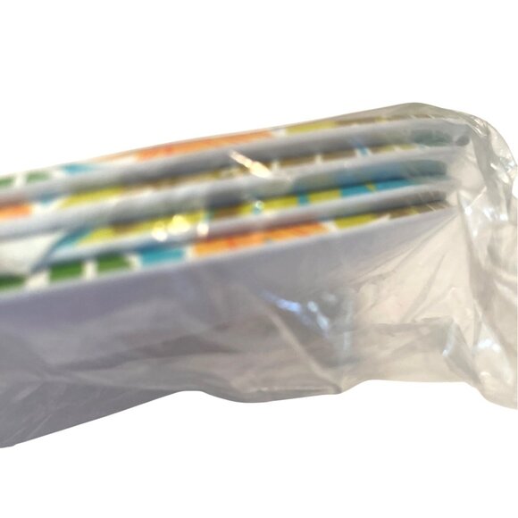 Pink Flamingo Pool Party Tropical Beach Melamine Dessert Snack Plates Set of 4 - Picture 4 of 6